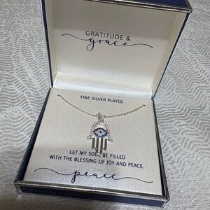 Silver Hamsa Necklace